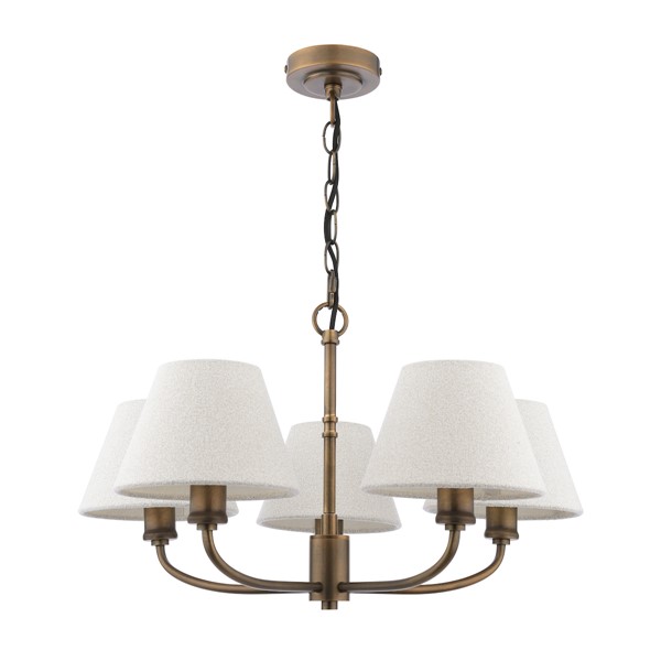 (image for) Laura Ashley Denston 5 Light Pendant Antique Bronze With Shade